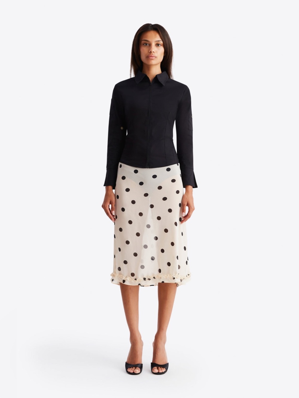 Susamusa Meadow Skirt - Butter Polka Dot